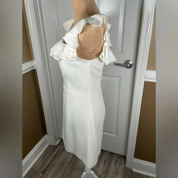 French Connection Whisper‎ Ruffle Square Neck Dress New Size 6 - Picture 14 of 14